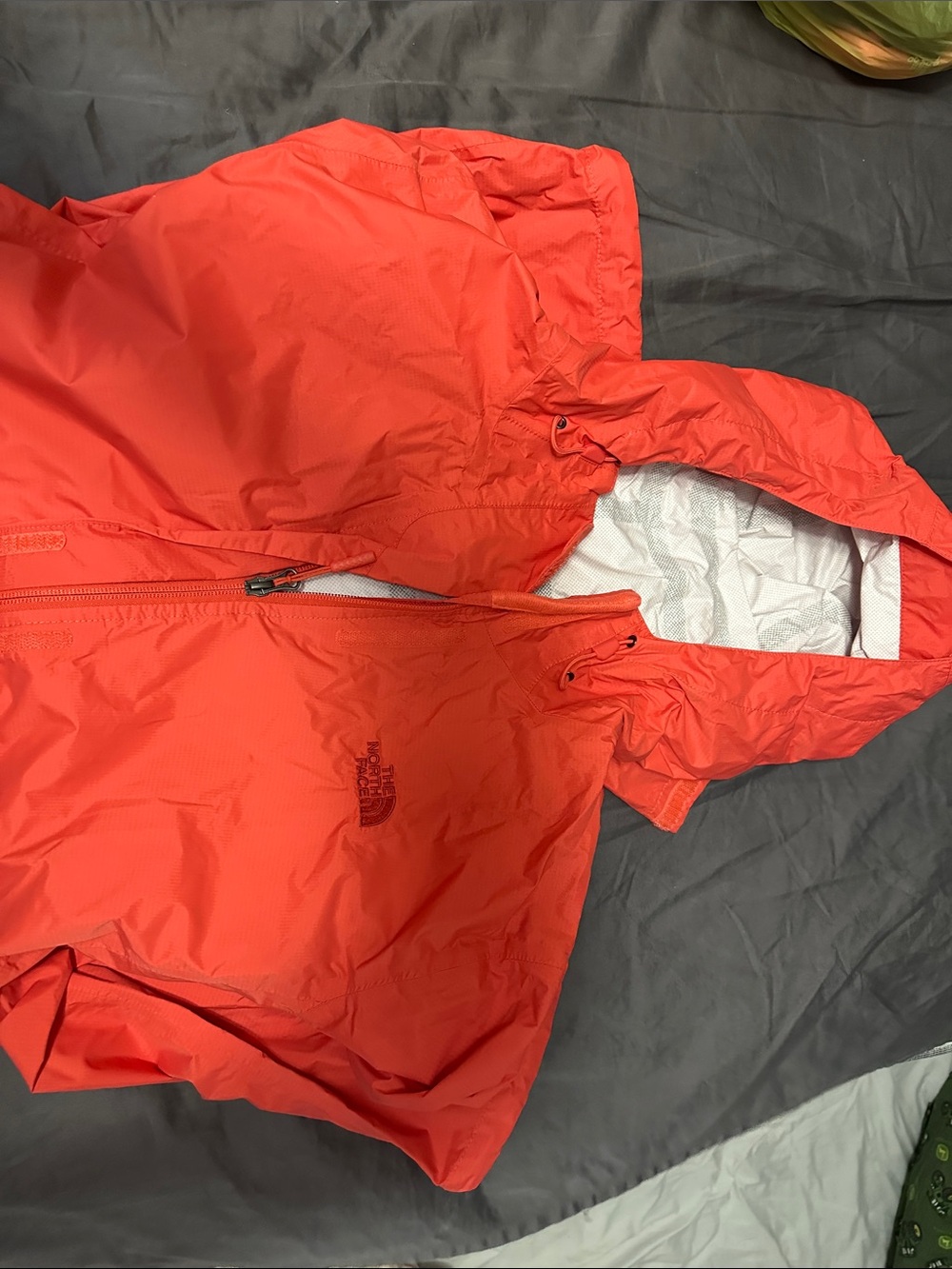 The North Face Hooded Windbreaker Jacket in Vibrant Orange-Red
